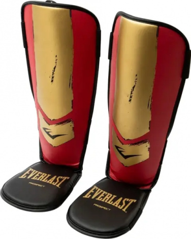 Защита голени и стоп детская Everlast PROESPECT YOUTH SHIN GUARDS красно-золотая S/M P00002991