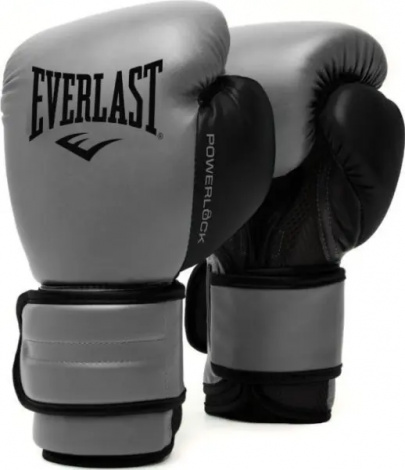 Перчатки боксерские Everlast POWERLOCK 2R TRAINING GLOVES серые (10 унций) P00002304