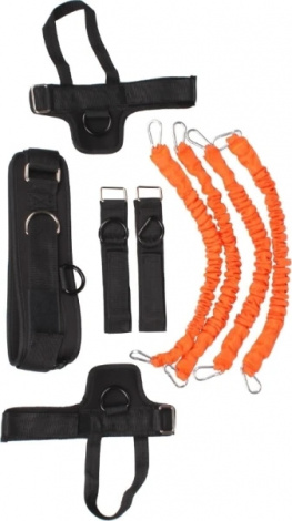 Набір еспандерів для тренувань LiveUp TRAINING KIT чорно-помаранчевий LS3664