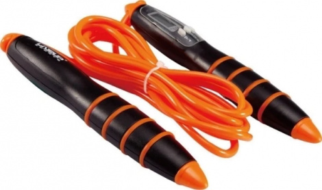 Скакалка с электронным счетчиком LiveUp DIGITAL JUMP ROPE оранжевая LS3128