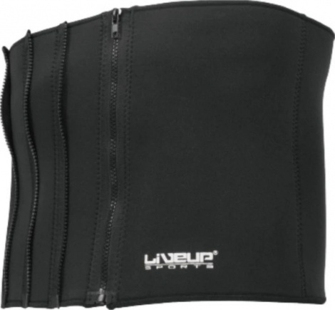 Пояс для схуднення LiveUp ZIPPER SLIM BELT чорний LS3039A