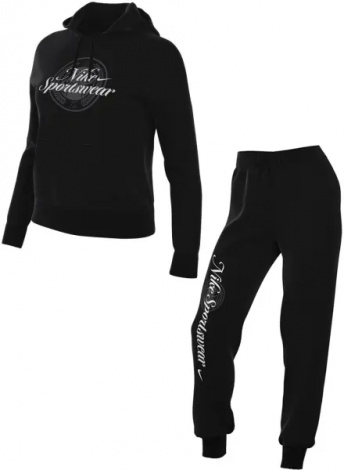 Спортивний костюм жіночий Nike SPORTSWEAR CLUB FLEECE GRAPHIC чорно-білий IH8496-010__HV2346-010