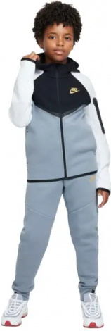 Спортивный костюм подростковый Nike SPORTSWEAR TECH FLEECE дымчато-серо-черно-белый HV5867-065__HV5869-065