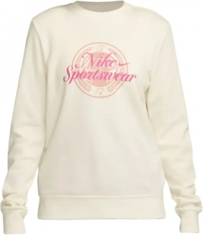 Свитшот женский Nike SPORTSWEAR CLUB FLEECE GRAPHIC кремово-розовый HV2342-133