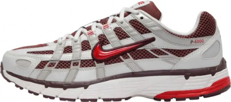 Кросівки жіночі Nike P-6000 світло-сіро-червоно-бордові HJ9598-100