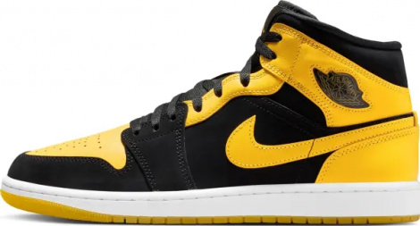 Кросівки Nike AIR JORDAN 1 MID SE жовто-чорні HJ6654-071