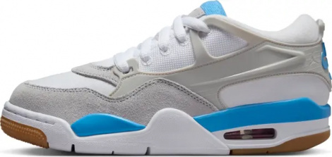 Кросівки підліткові Nike AIR JORDAN 4 RM (GS) світло-сіро-біло-блакитні FQ7938-104