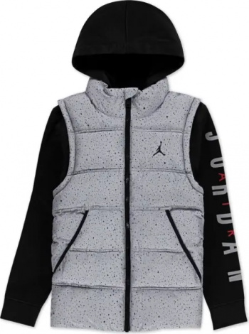 Куртка подростковая Nike JORDAN 2 FER серо-черная 95D191-GHJ