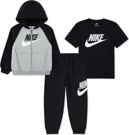 Спортивный костюм детский Nike SPORTSWEAR черно-серый 86N341-023