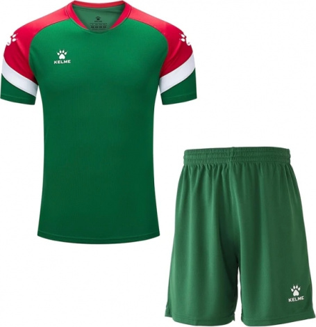 Комплект футбольной формы Kelme BRAVO зелено-красный 7351TX1092.9313_8351ZB1143.9311