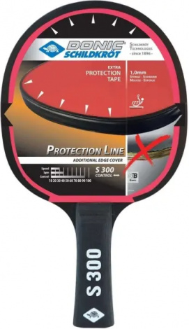 Ракетка для настольного тенниса Donic PROTECTION LINE S300 черная 703054