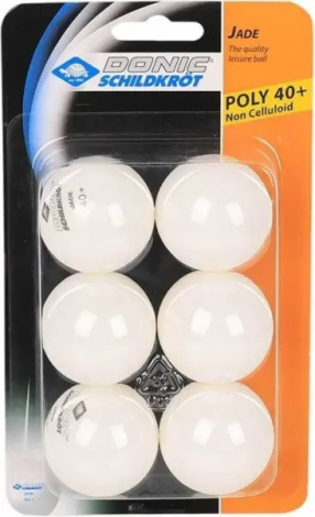 Набор мячей для настольного тенниса Donic JADE 40+ белый (6 штук) 618371