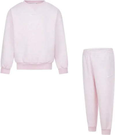 Спортивный костюм детский Nike ESSENTIAL FLEECE CREW светло-розовый 36M188-AAR