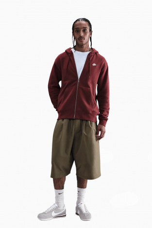 Кофта Nike Club Full-Zip - Бордовый