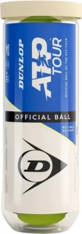 Набір м'ячів для тенісу Dunlop ATP TOUR 3B жовтий (3 штуки) 601598