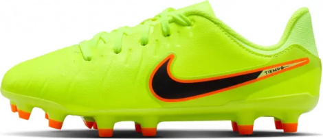 Бутсы детские Nike JR TIEMPO LEGEND 10 ACADEMY FG/MG лаймово-оранжево-черные DV4348-701