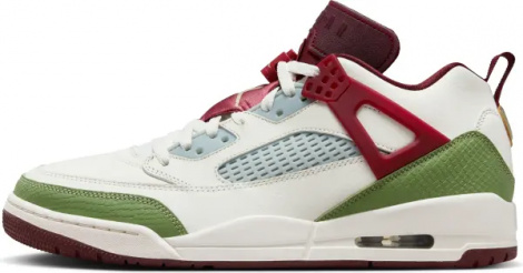 Кроссовки Nike JORDAN SPIZIKE LOW LUNAR NEW YEAR молочно-бордово-зеленые FJ6372-100