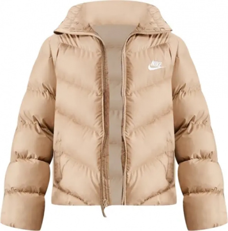 Куртка подростковая Nike SPORTSWEAR ALL DAY PLAY THERMA-FIT LOOSE-FIT бежевая HQ4976-200