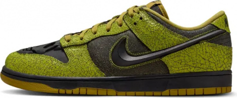 Кроссовки Nike DUNK LOW RETRO QS лаймово-оливково-черные HV6103-300