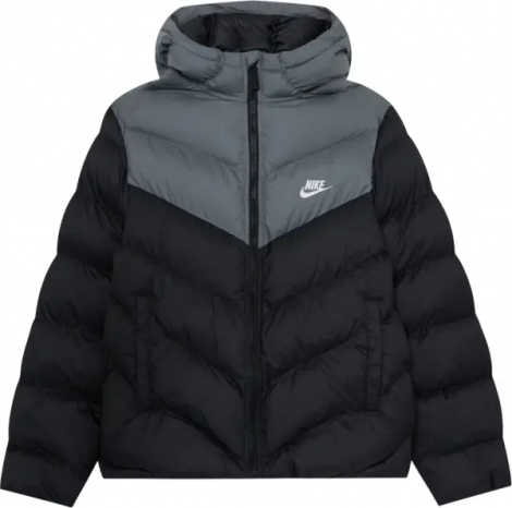 Куртка подростковая Nike SPORTSWEAR ALL DAY PLAY THERMA-FIT LOOSE-FIT черно-серая IB6164-010