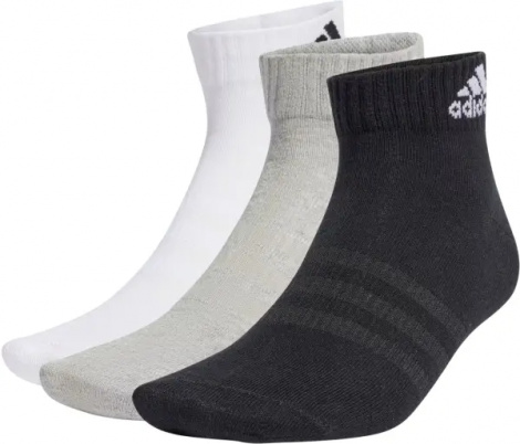 Шкарпетки Adidas THIN AND LIGHT ANKLE 3P білі, сірі, чорні (3 пари) IC1283