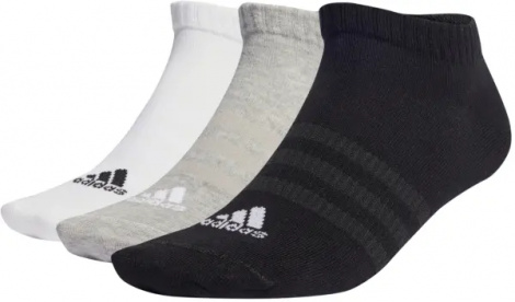 Шкарпетки Adidas THIN AND LIGHT SPORTSWEAR LOW-CUT 3P білі, сірі, чорні (3 пари) IC1337
