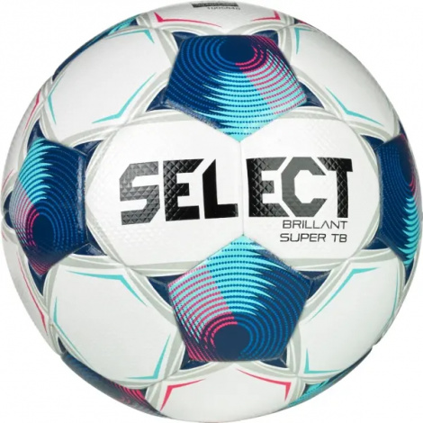 Футбольный мяч Select BRILLANT SUPER TB V25 (FIFA QUALITY PRO) бело-голубо-розовый