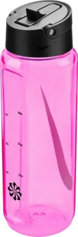 Бутылка для воды Nike TR RENEW RECHARGE STRAW BOTTLE 24 OZ 709 мл розово-черная N.100.7642.623.24