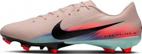 Бутсы Nike UNITED MERCURIAL ZOOM VAPOR 16 ACADEMY FG/MG NU2 светло-розово-кораллово-голубые IM8521-600