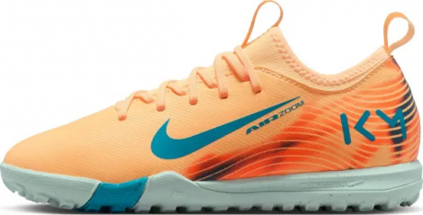 Сороконіжки (шиповки) дитячі Nike JR MERCURIAL ZOOM VAPOR 16 ACADEMY KYLIAN MBAPPÉ TF оранжево-темно-бірюзові FQ8285-801