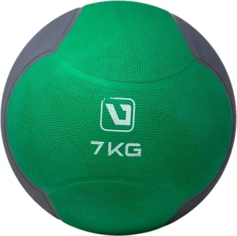 М'яч медичний (медбол) LiveUp MEDICINE BALL зелено-сірий 7 кг LS3006F-7