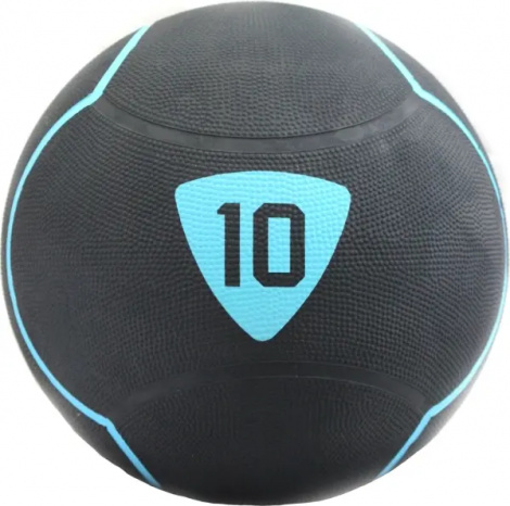 Мяч медицинский (медбол) LivePro SOLID MEDICINE BALL 10 кг черно-голубой LP8110-10