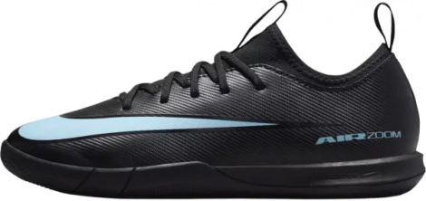 Футзалки (бампы) детские Nike JR MERCURIAL ZOOM VAPOR 16 ACADEMY IC черно-голубые FQ8411-001