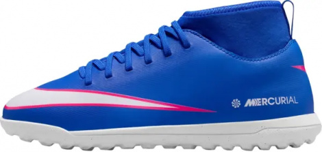 Сороконожки (шиповки) детские Nike JR MERCURIAL SUPERFLY 10 CLUB TF сине-розово-белые FQ8313-446