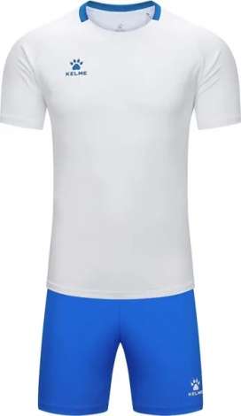 Комплект футбольной формы Kelme LUGO бело-синий 8451ZB1245.9100
