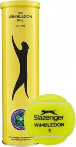 Набор мячей для тенниса Slazenger WIMBLEDON AC 4B желтый (4 штуки) 340973