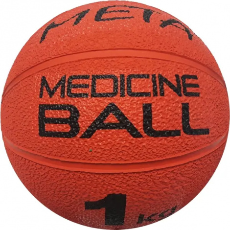 М'яч медичний (медбол) Meta COLOUR MEDICINE BALL 1 KG 19,5 см темно-помаранчевий 3000100100