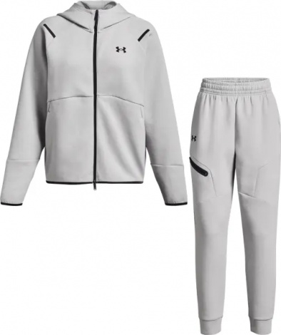 Спортивный костюм женский Under Armour UNSTOPPABLE FLEECE серый 1379842-011&1379846-011