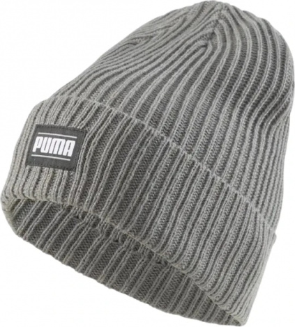 Шапка Puma CLASSIC CUFF RIBBED BEANIE серая 024038-03