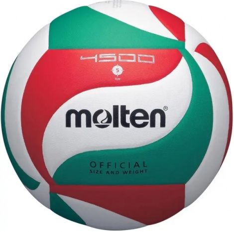 Волейбольний м'яч Molten 4500 біло-зелено-червоний