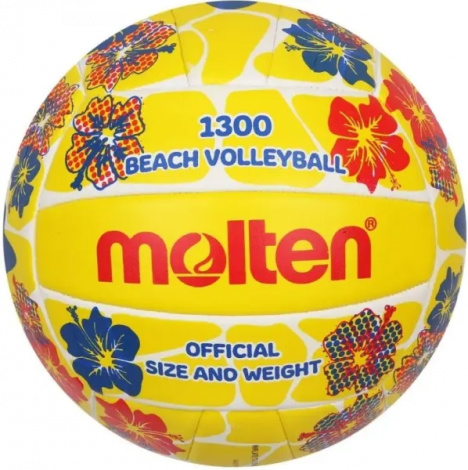 М'яч для пляжного волейболу Molten 1300 жовто-червоно-синій
