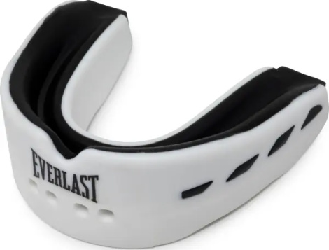 Капа двойная Everlast EVERSHIELD DOUBLE MOUTH GUARD бело-черная P00003602