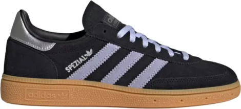 Кроссовки для гандбола женские Adidas HANDBALL SPEZIAL черно-фиолетово-серебряные JS2909