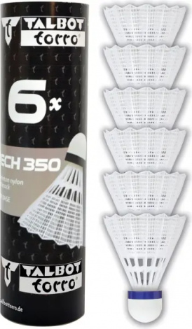 Набір воланів для бадмінтону Talbot TECH 350 SHUTTLE MEDIUM біло-синій (6 штук) 479102