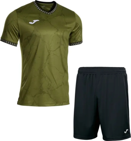 Комплект футбольной формы Joma DANUBIO GOLD VII оливково-черный 104488.474_100053.100