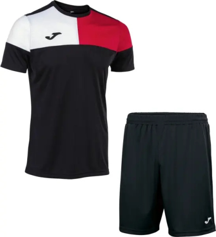Комплект футбольной формы Joma CREW V черно-красно-белый 103084.106_100053.100