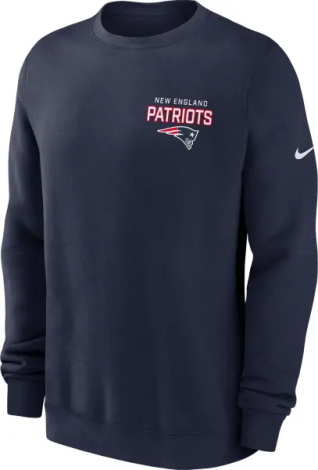 Свитшот Nike NEW ENGLAND PATRIOTS DRAW BLOCK CLUB NFL темно-синий NKPV41S8K-KU0