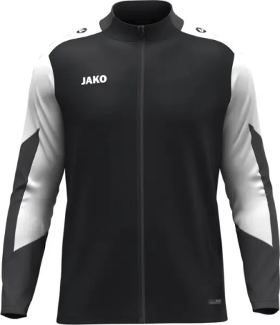 Олимпийка (мастерка) детская Jako DYNAMIC черно-бело-темно-серая 9370-826