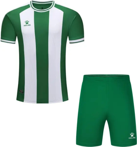Комплект футбольной формы Kelme GRANADA зелено-белый 7451ZB1795.9311_7351ZB1255.9311