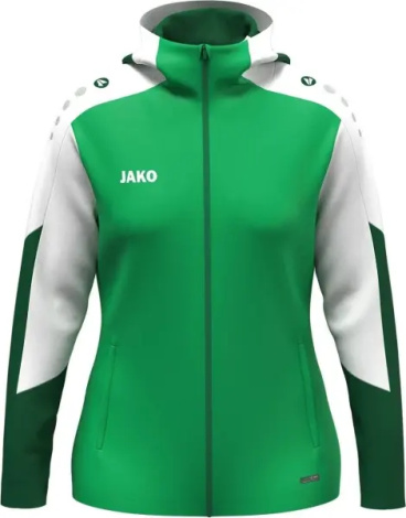 Олімпійка (мастерка) з капюшоном жіноча Jako DYNAMIC зелено-біло-темно-зелена 6870D-204